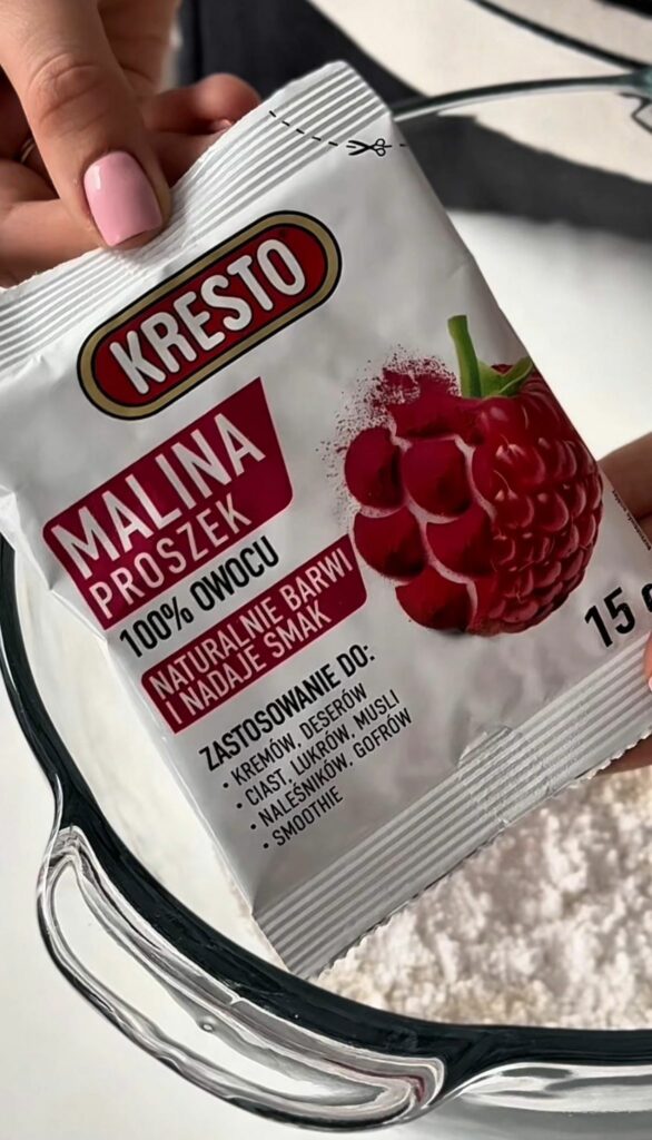 Kruche ciasto malinowe